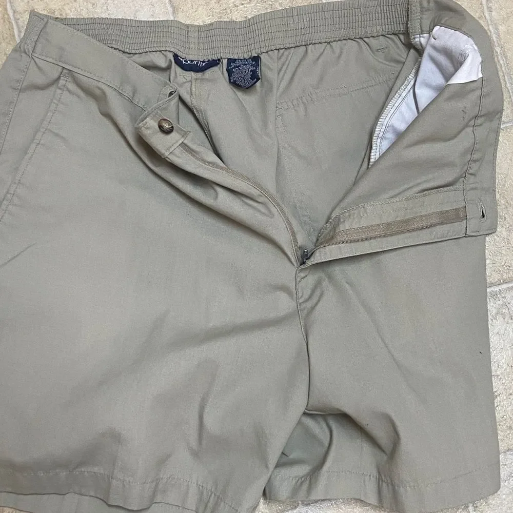 ‼️FINAL ‼️Puritan Men's Olive-Tan Flat Front Casual Shorts